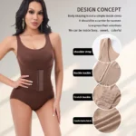 Women’s Double-Layer Shapewear Bodysuit – Tummy Control & Butt Lift Waist Trainer - Image 2