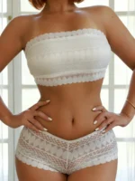 Strapless Lace Bralette & Panty Set – Wireless Seamless Lingerie (S–XL) - Image 3