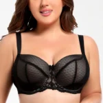 Lace Push-Up Minimizer Bra – Full Coverage Lightly Padded Underwire Lingerie (34–42, D–G Cups)