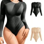 BWQ 2-Pack Slimming Bodysuits – Seamless Long-Sleeve Tummy Control & Butt Lifter Shapewear Set