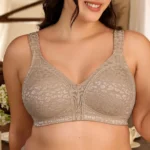 Wingslove Leopard Print Wireless Minimizer Bra – Plus Size Full Coverage Non-Padded Daily Bra with Wide Straps (G–H Cups)