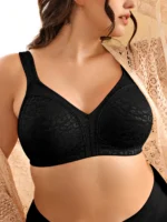 Wingslove Leopard Print Wireless Minimizer Bra – Plus Size Full Coverage Non-Padded Daily Bra with Wide Straps (G–H Cups) - Image 4