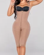 Colombian Powernet Shapewear Girdle – Front Hook Waist Shaper with Long Thigh Slimming Support