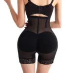Women’s High-Waist Mesh Body Shaper – Butt Lifter & Padded Tummy Control Shorts