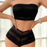 Strapless Lace Bralette & Panty Set – Wireless Seamless Lingerie (S–XL)